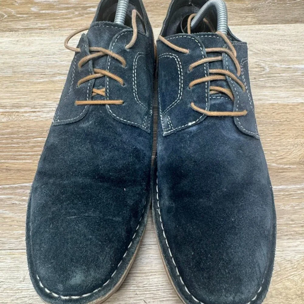 Kenneth Cole Alec Blue Suede Oxford Shoes Men's Size 9.5